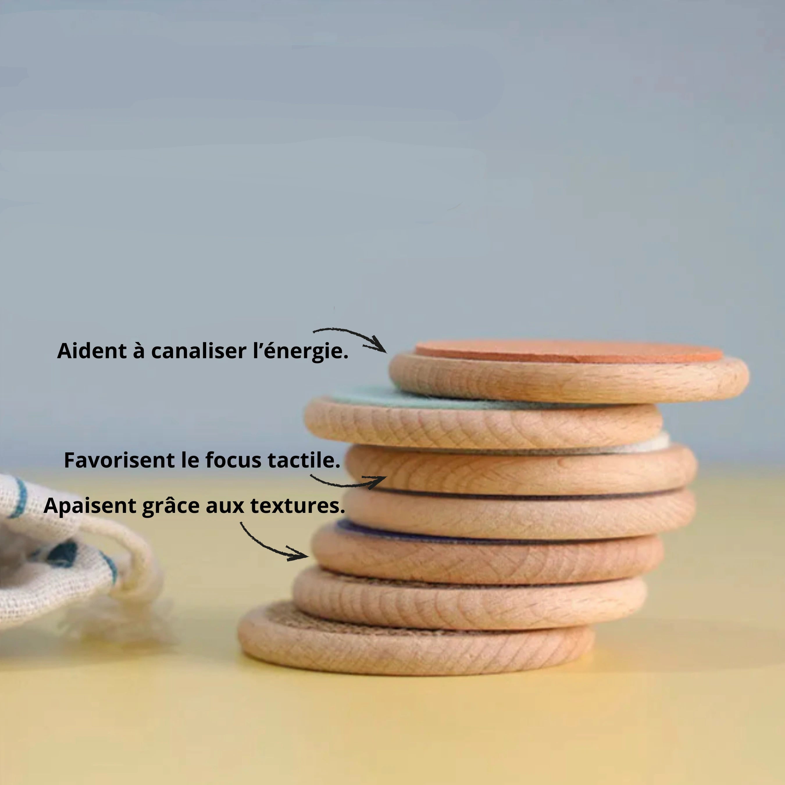 Mes ronds en bois sensoriels